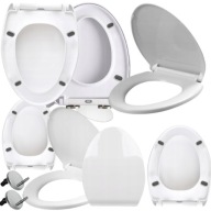 DESKA SEDESOWA WC WOLNOOPADAJĄCA TWARDA WYPINANA – UNIWERSALNA, BIAŁA ,KOŁO