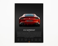 PLAKAT FERRARI 812 SUPERFAST IDEALNY NA PREZENT OBRAZ NA ŚCIANE A3