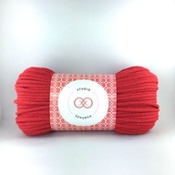 SZNUREK bawełna z rdzeniem 5mm CZERWONY 50mb WYPRZEDAŻ