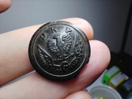 Guzik kolejowy PRL Plastyk i aluminiowe uszko. Pamiątka PRL