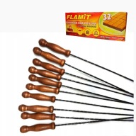 WIDEŁKI DO GRILLOWANIA 120CM 10SZT DREWNIANA RĄCZKA + PODPAŁKA 32 GRATIS