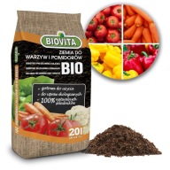 Ziemia Biovita BIO do warzyw i pomidorów 20L, podłoże ekologiczne z nawozem