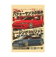 „Japońska Kultura” – Plakat z Japońskimi Klasykami Samochodowymi