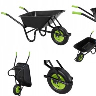 TACZKA OGRODOWA BUDOWLANA 100L DO 210KG MOCNA JUSKYS KOŁO POMPOWANE