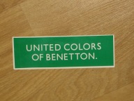 UNITED COLORS of BENETTON naklejka z PRL