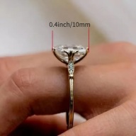 PIERSCIONEK CYRKON BIAŁY PLATER Z MIEDZI POZŁACANY WALENTYNKI DZIEŃ BABCI