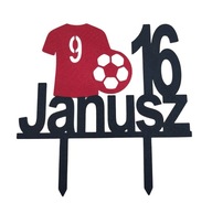 topper na tort dekoracja personalizacja WYBÓR KOLORÓW PIŁKARZ!!!