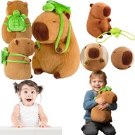 MASKOTKA PLUSZAK KAPIBARA PLUSZOWA Z PLECAKIEM ZOLWIKIEM 2W1 PRZYTULANKA 25