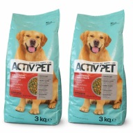 2x Sucha Karma Wszystkie Rasy Activ Pet Wołowina z warzywami 3kg