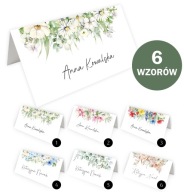 WINIETKI PERSONALIZOWANE wizytówki na stół składane ŚLUB WESELE JUBILEUSZ
