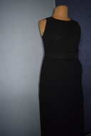 BONPRIX PIĘKNA SUKIENKA DŁUGA CZARNA PLISOWANA NOWA _42