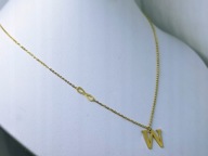 4549 Naszyjnik Litera W Nieskończoność;Stal