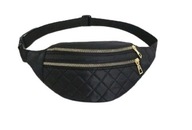 Saszetka biodrówka pikowana czarna