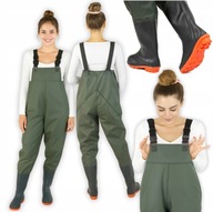 WODERY WĘDKARSKIE GUMOWCE MĘSKIE 43 SPODNIOBUTY WĘDKARSKIE ROBOCZE OCHRONNE