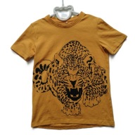 NAME IT koszulka t-shirt z zamszowym nadrukiem GEPARD 122/128 cm