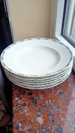 TALERZE GŁĘBOKIE SECESJA ART DECO DEKOR CZARNY ROSENTHAL KRONACH PO 1901r.