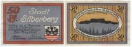 Banknot zastepczy miata - SILBERBERG - Srebrna Gora - 50 Pfennig - 1921
