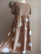 CARRY CASUAL SUKIENKA DUŻE GROCHY falbany 38/40