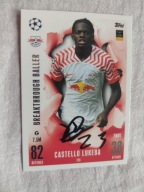 Karta topps mach attax autograf RB Leipzig Champions League Castello Lukeba