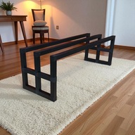 PÓŁKA STOJAK NA BUTY NOWOCZESNY METALOWY LOFT INDUSTRIAL CZARNY 63x20