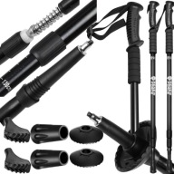 KIJE NORDIC WALKING TREKKINGOWE REGULOWANE 63-130 CM SKŁADANE TURYSTYCZNE