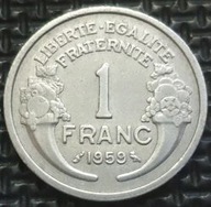 *FRANCJA [0335] *1 Frank 1959 Morlon, Czwarta Republika Róg obfitości