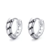 Kolczyki s14 Platerowane Platyną CZ / Spinel – Franko