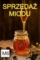 REKLAMA BANER SPRZEDAŻ MIODU, MIÓD 200X100 cm 2x1