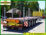 Naczepa platforma 13,60 m, ład. 30T -SAF, podłoga drewno, zamki na KONTENER