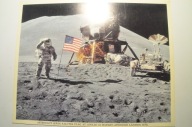 Irwin salutes flag at Apollo 15 EVA NASA photo SIM Bay 1972 MSCL-75