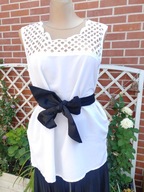 bluzka koszulka koszula ażurowy Haft richelieu 40