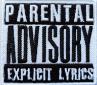 Naszywka PARENTAL ADVISORY ... Haftowana Naprasowanka Termo