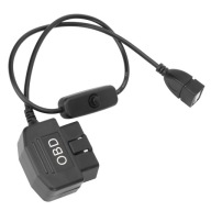 PRZEWÓD ZASILAJĄCY OBD 16 PIN WTYCZKA MĘSKA OBD2 DO MINI USB KABEL ZASILAJĄ
