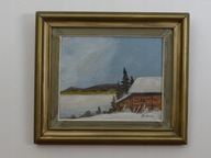 Obraz, olej " Pejzaż zimowy " sygnowany