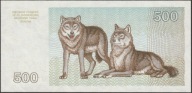 Litwa 500 talonas 1993 - Wilki - JF - stan bankowy UNC