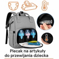 Plecak na artykuły do przewijania, w różnych kolorach (szary)