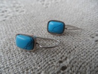 Klasyka. Kolczyki -srebro i turkus