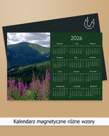 Kalendarz 2026 magnetyczny na lodówkę A5 poziom| Różne wzory