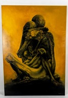 Reprodukcja malowana obrazu Beksińskiego #Sztab WOŚP 7383 Łobez