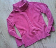 różowy sweter / golf dziewczęcy 140