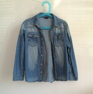 Jeansowa koszula dla chłopca Xmail 116 122 zatrzaski (448)