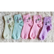 SKARPETKI DLA DZIEWCZYNKI W KWIATY SŁODKIE COQUETTE VINTAGE dzwoneczek