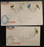 !! PTAKI - NIUE 1992 - 2 KOPERTY FDC - STAN BDB !!