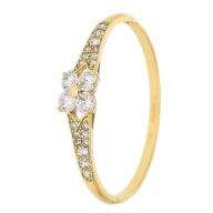 84862 Bransoletka stal chirurgiczna 316L pozłacana 18k sztywna bangle