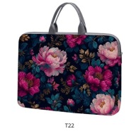 Torba na laptopa 15” 16" damska lekka etui do notebooka KWIATY PIWONIE T22