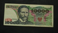 Polska - banknot - 10000 Złotych 1988 rok Seria AA