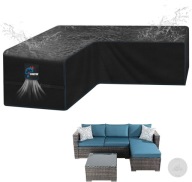 POKROWIEC NA MEBLE OGRODOWE NAROŻNIK WODOODPORNY NA KANAPĘ DUŻY 255x87 CM