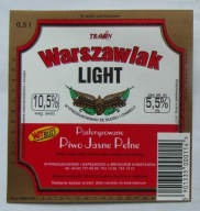 ETYKIETA PIWO JASNE PEŁNE WARSZAWIAK LIGHT BROWAR KONSTANCIN