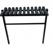 ŁAWKA CMENTARNA DETRON SKŁADANA STALOWA 72X25CM CZARNA PRODUKT POLSKI