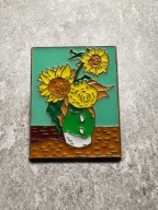 Pin przypinka w stylu słoneczników Van Gogha Słoneczniki